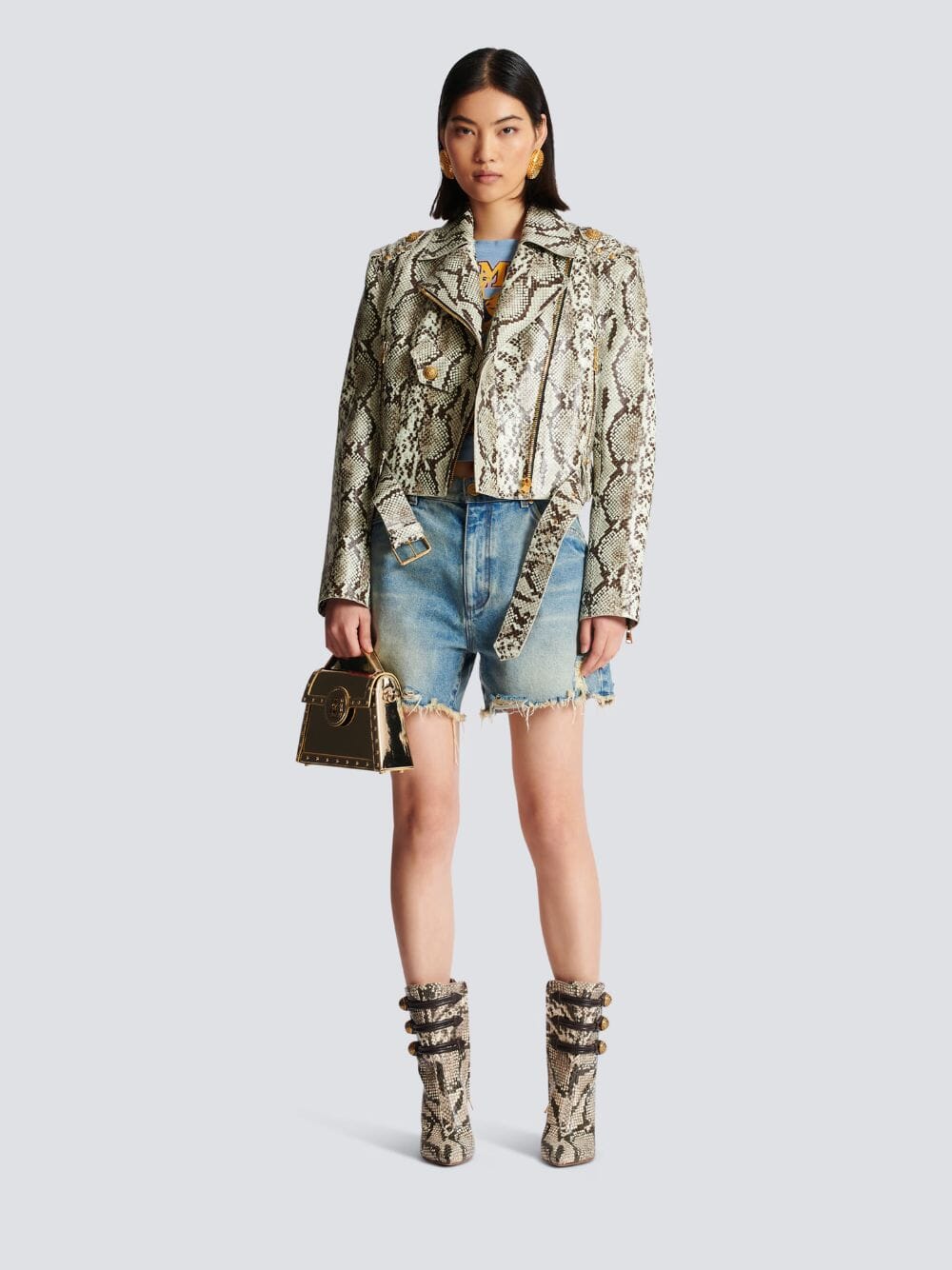 Vintage Fringed Denim Shorts - Image 2