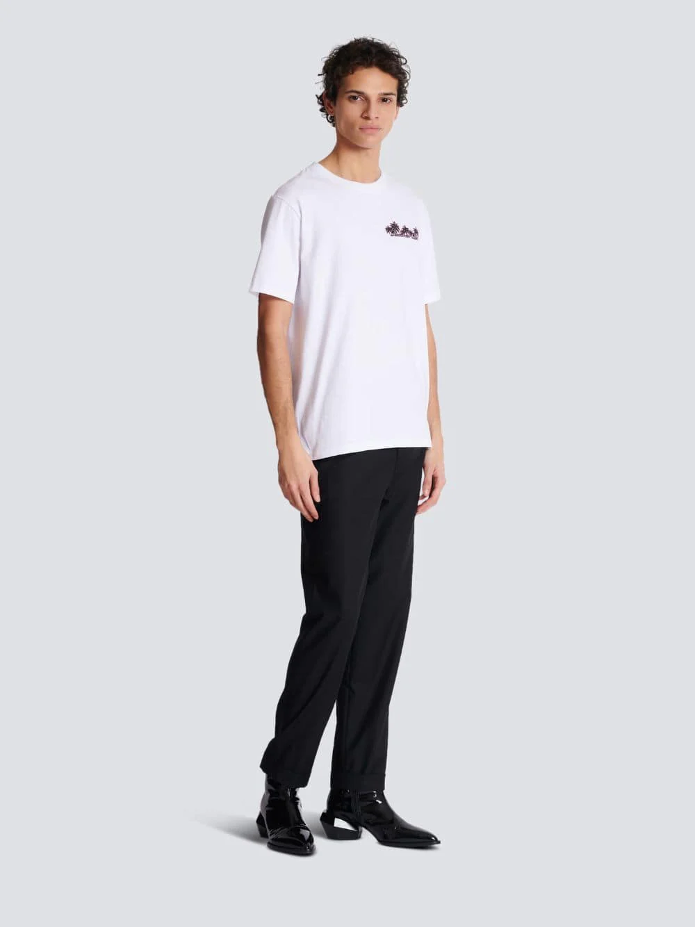 White Club Balmain Signature T-Shirt - Image 2