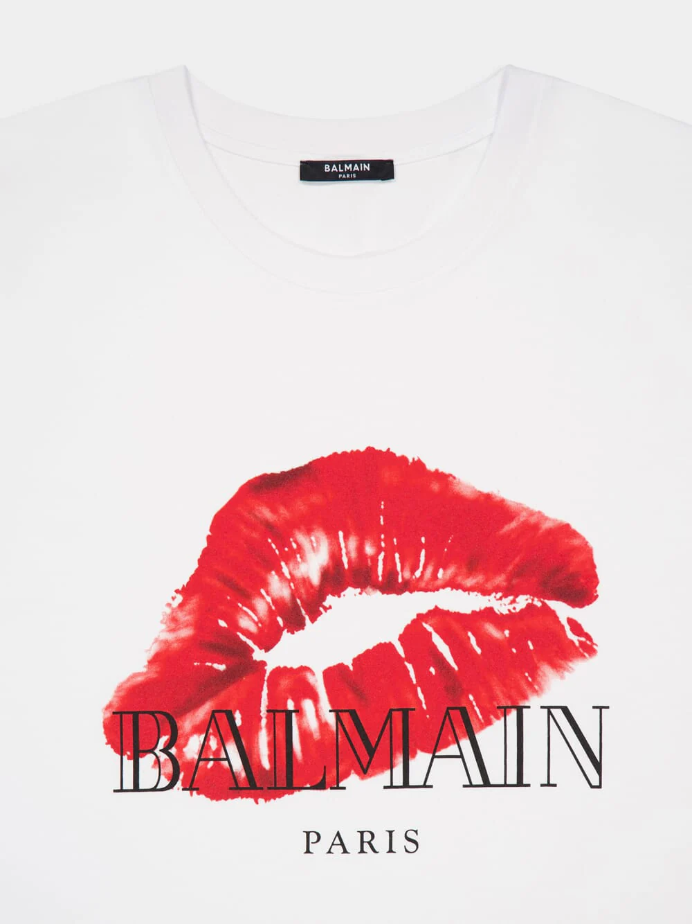 White Kiss Print T-Shirt - Image 4