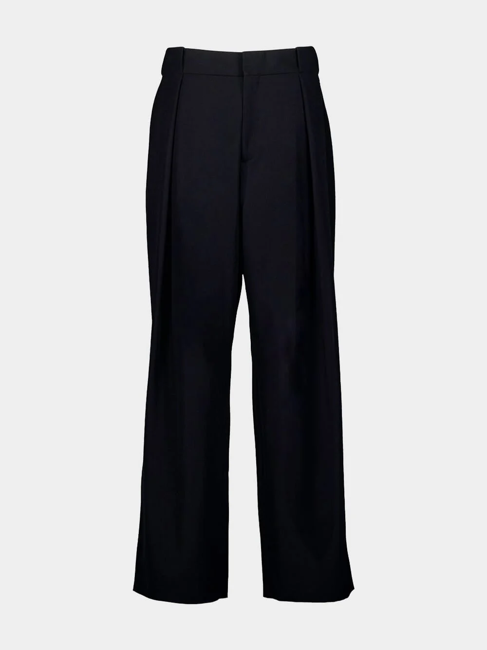 Wide-Leg Wool Trousers