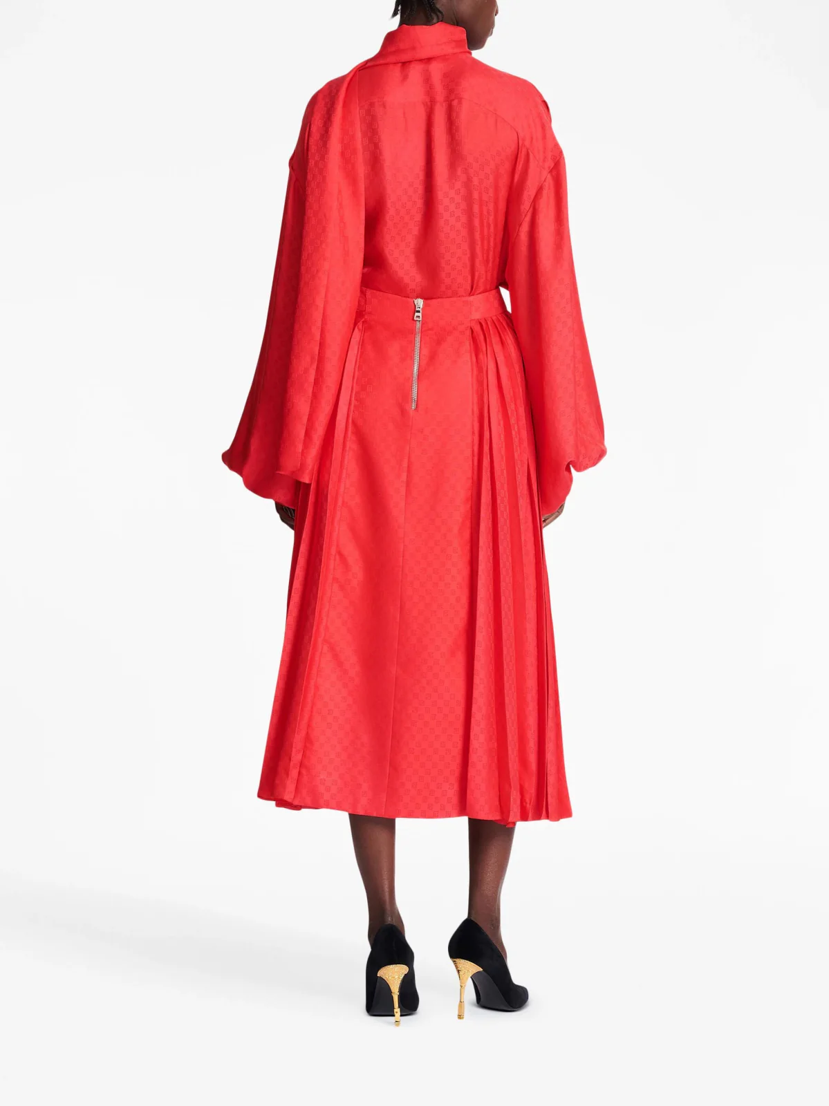 Mini Monogram Pleated Midi Skirt - Image 4