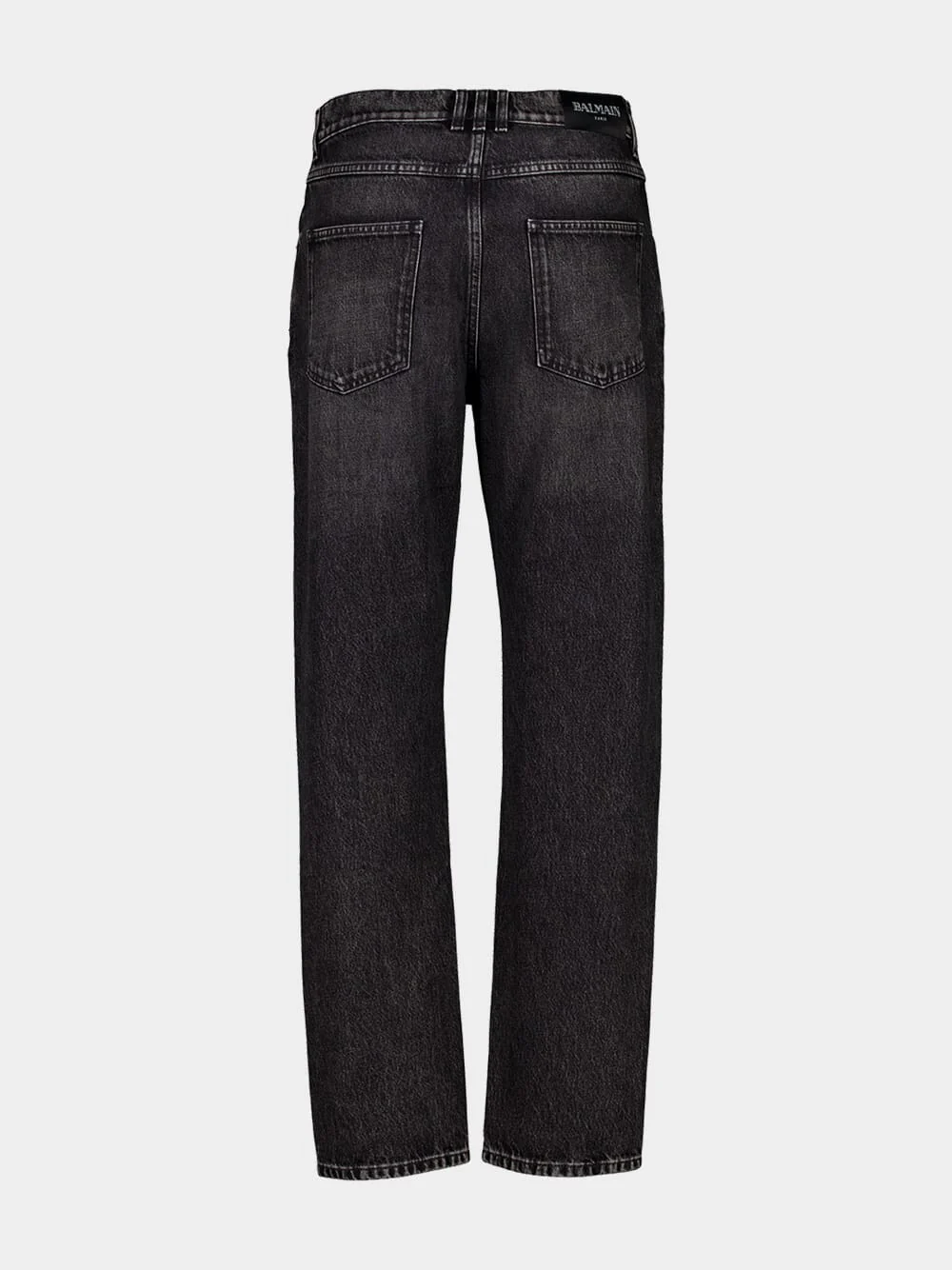 Dark Grey Regular-Fit Denim Jeans - Image 2