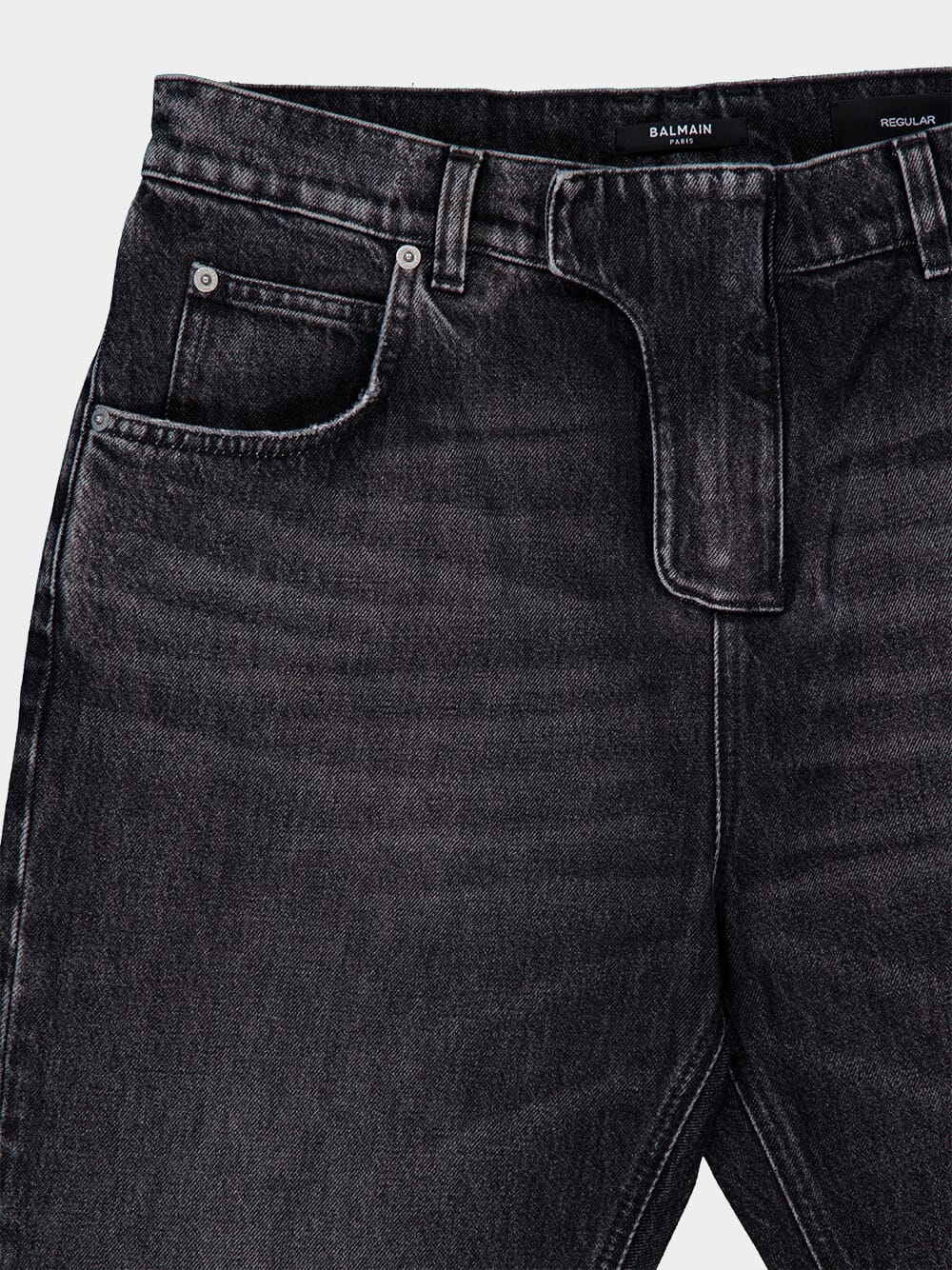 Dark Grey Regular-Fit Denim Jeans - Image 3