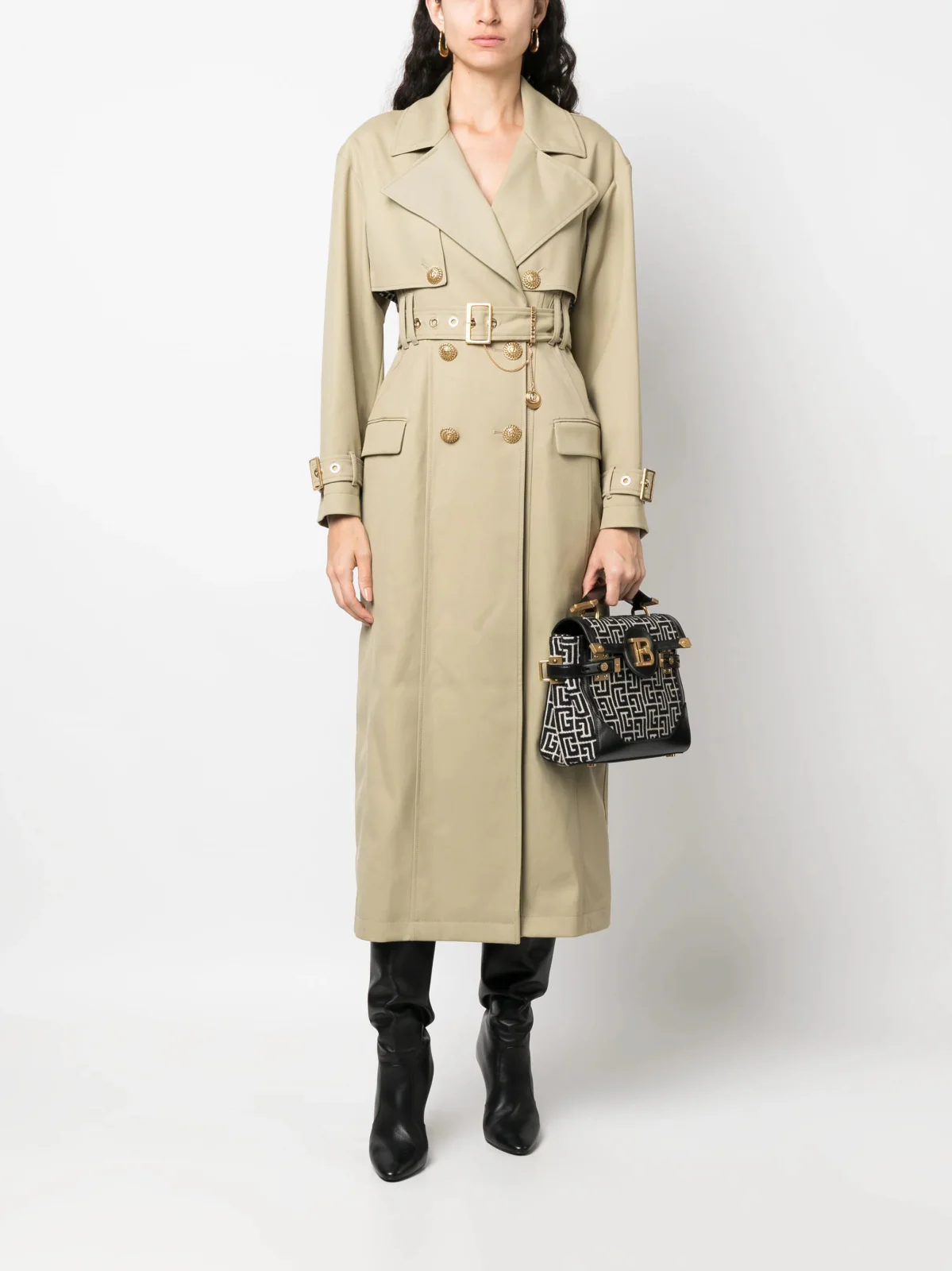 Embellished Gabardine Trench Coat - Image 2