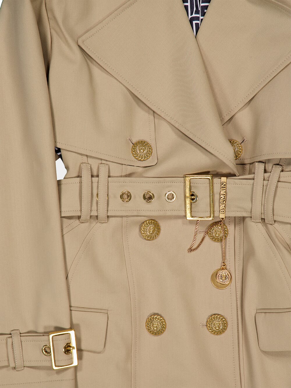 Embellished Gabardine Trench Coat - Image 4