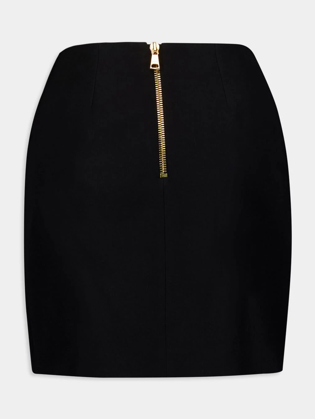 Embossed-Button Wool Miniskirt - Image 2