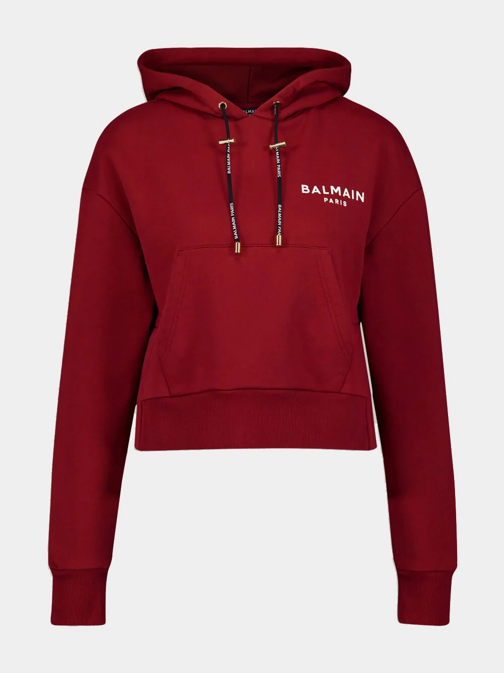 Flocked-Logo Cropped Hoodie - Image 2