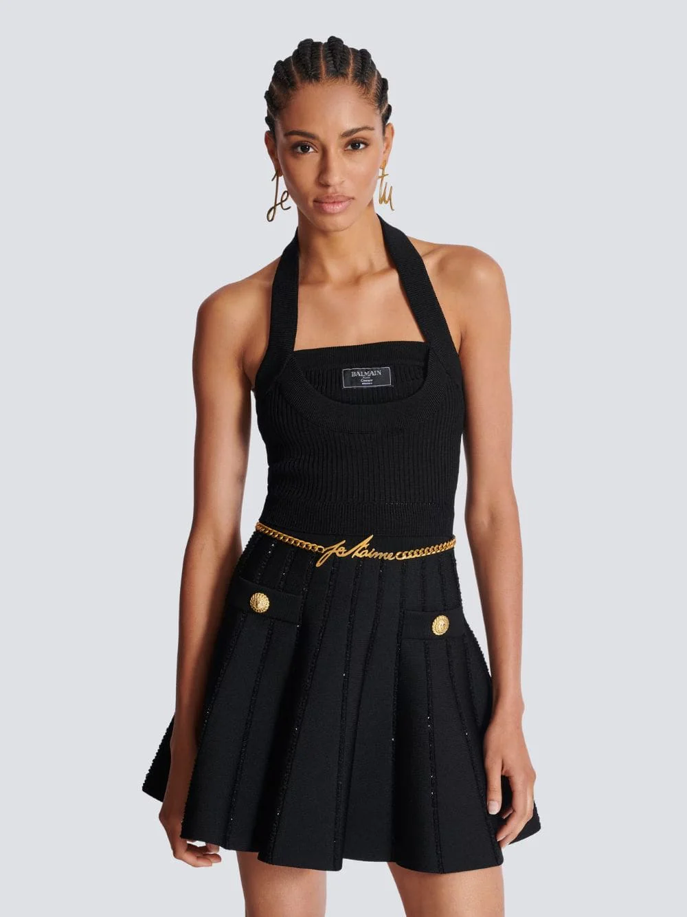 Gold "Je t'aime" Brass Chain Belt - Image 6