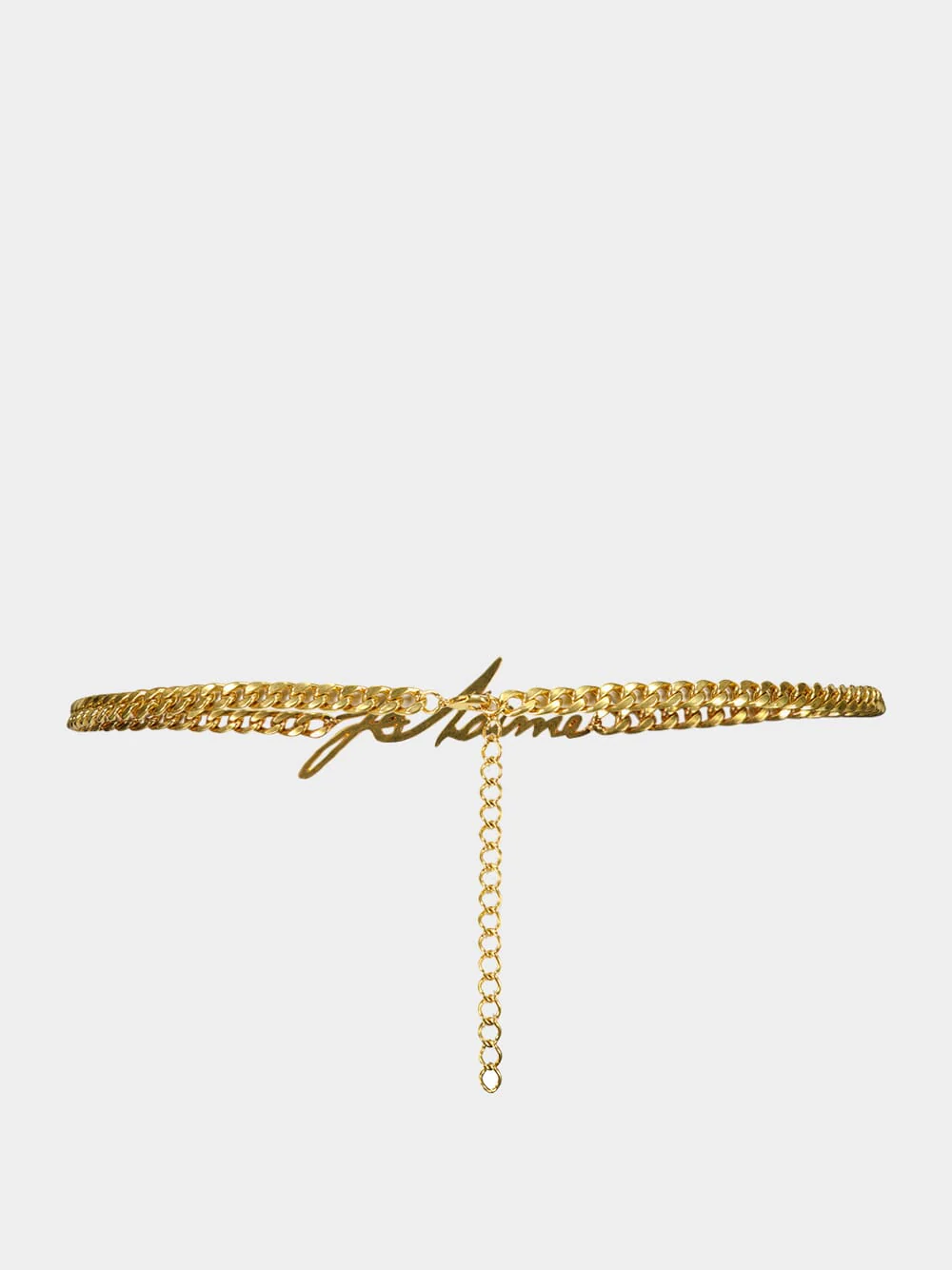 Gold "Je t'aime" Brass Chain Belt - Image 7