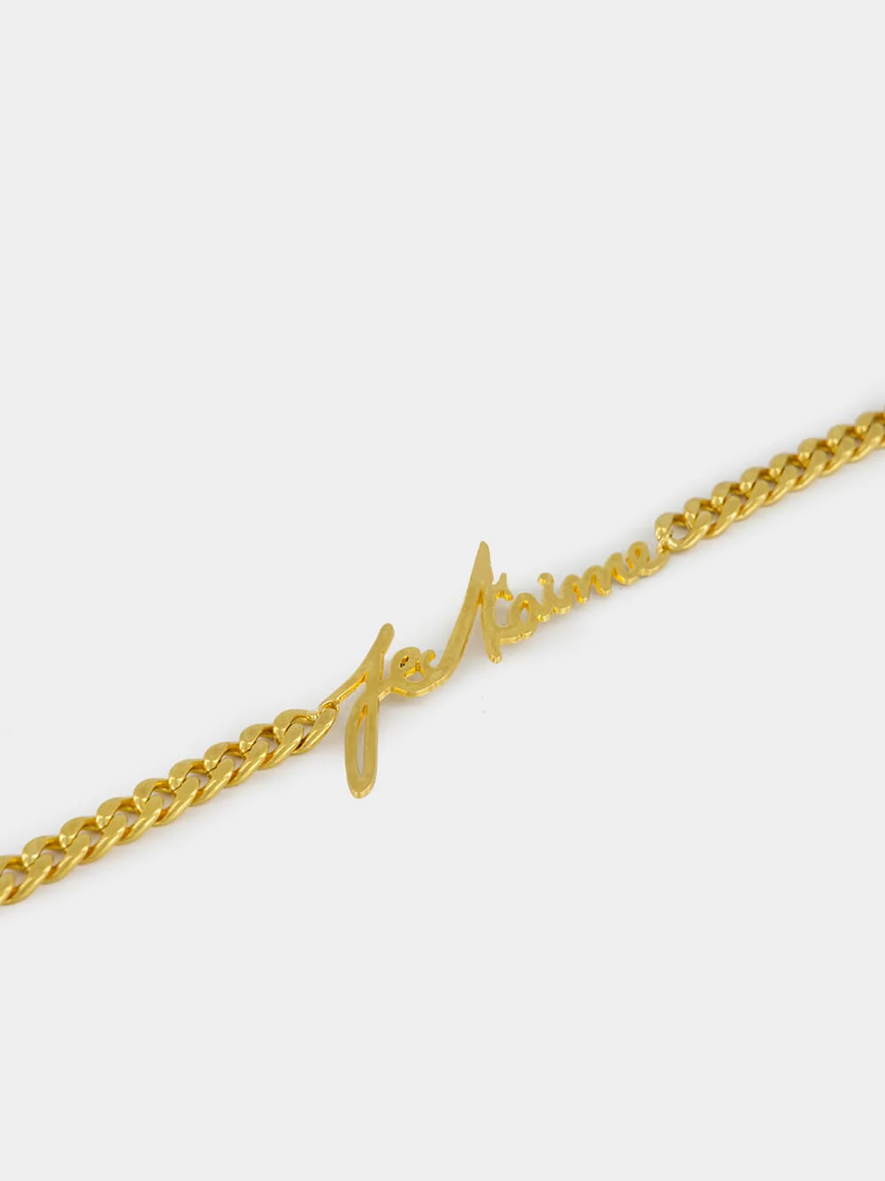 Gold "Je t'aime" Brass Chain Belt - Image 8