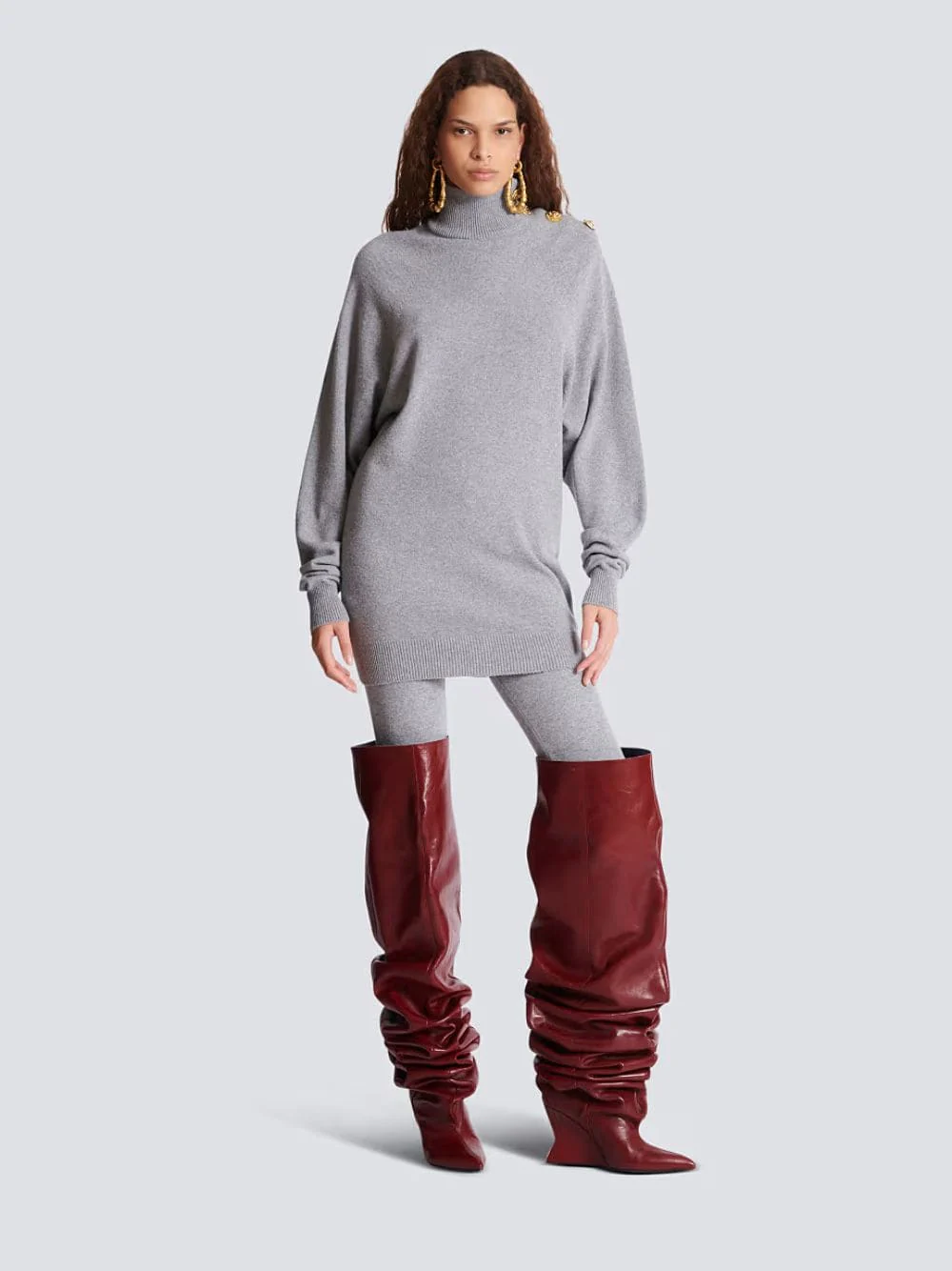 Grey Eco-Cashmere Jumper Dress