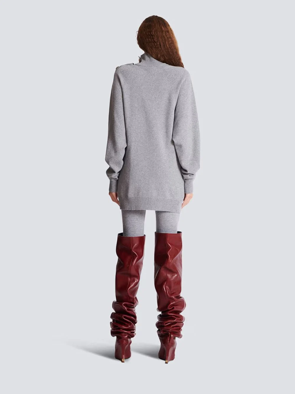 Grey Eco-Cashmere Jumper Dress - Image 3
