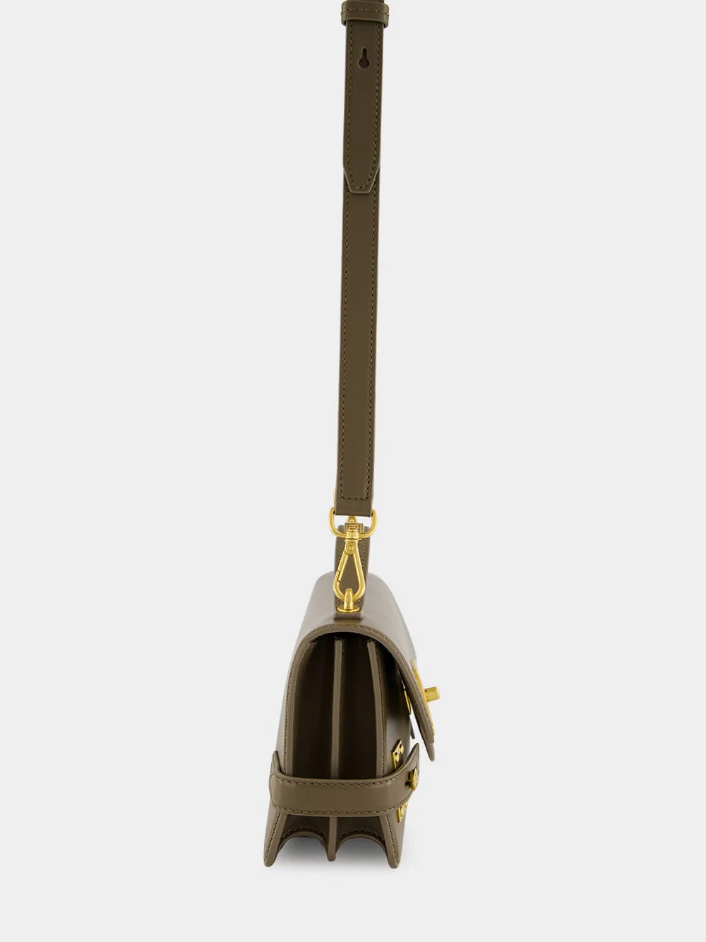 Khaki B-Buzz 24 Leather Bag - Image 4