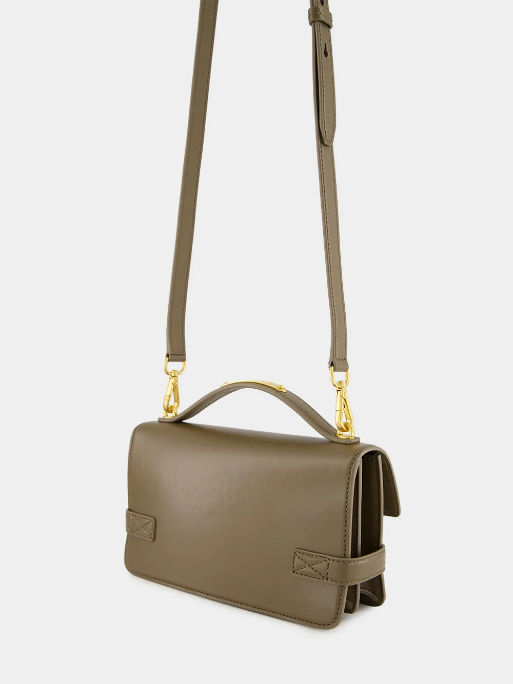 Khaki B-Buzz 24 Leather Bag - Image 5