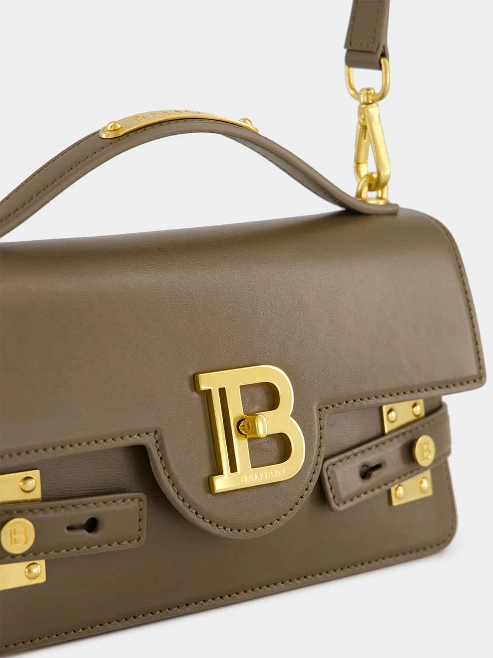 Khaki B-Buzz 24 Leather Bag - Image 7