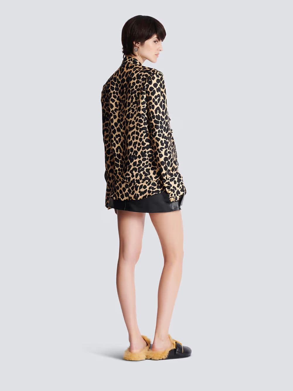 Leopard Print Ruffled Shirt - Image 3