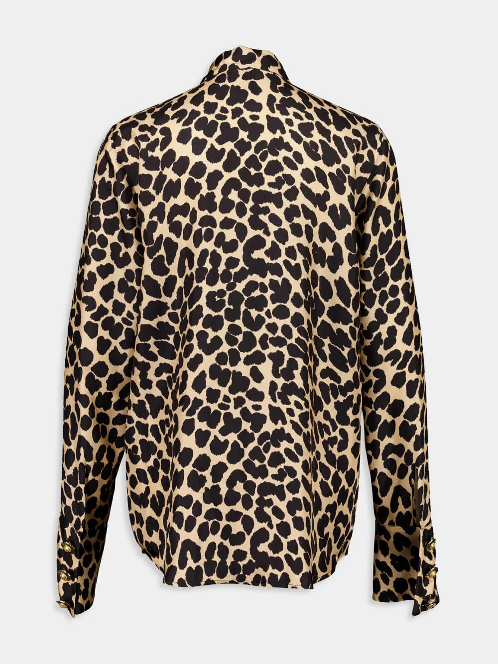 Leopard Print Ruffled Shirt - Image 4