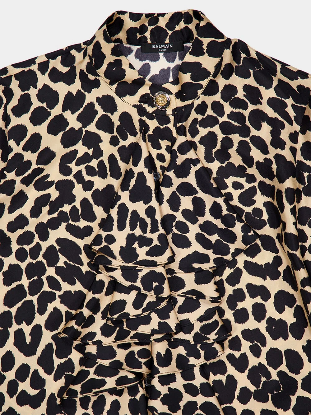 Leopard Print Ruffled Shirt - Image 5