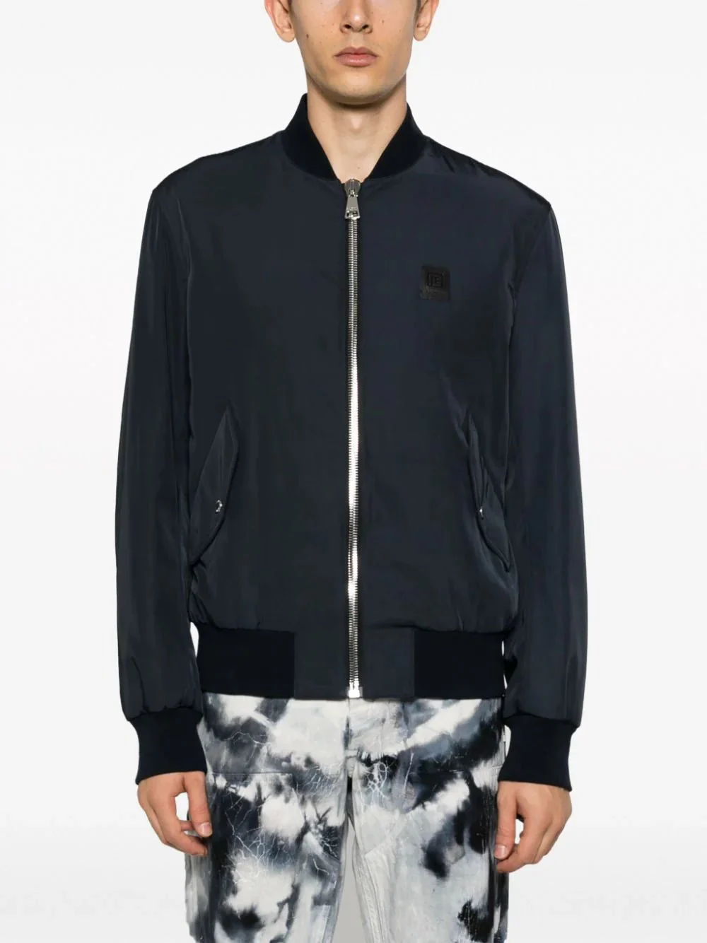Logo-Applique Zipped Bomber Jacket - Image 2