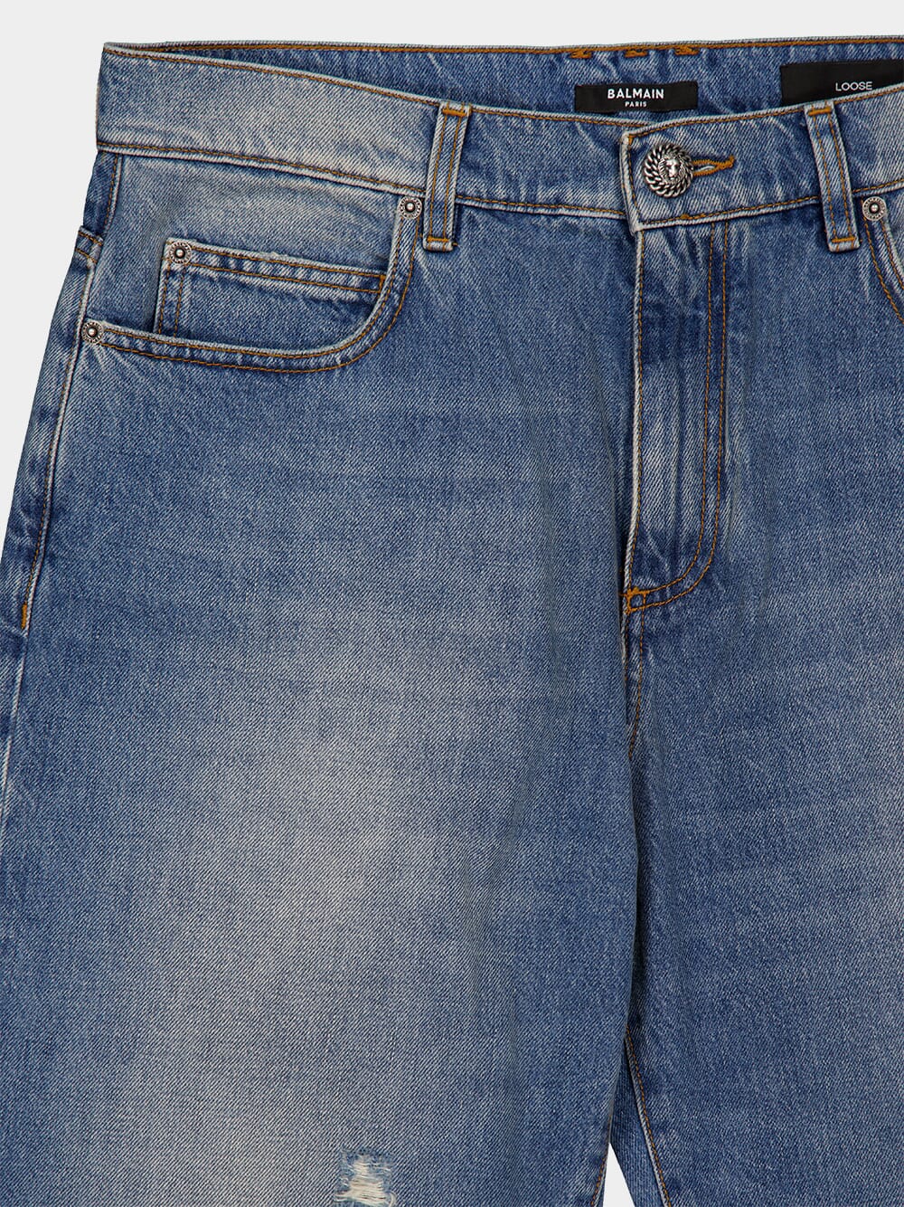 Loose-Fit Blue Denim Jeans - Image 3