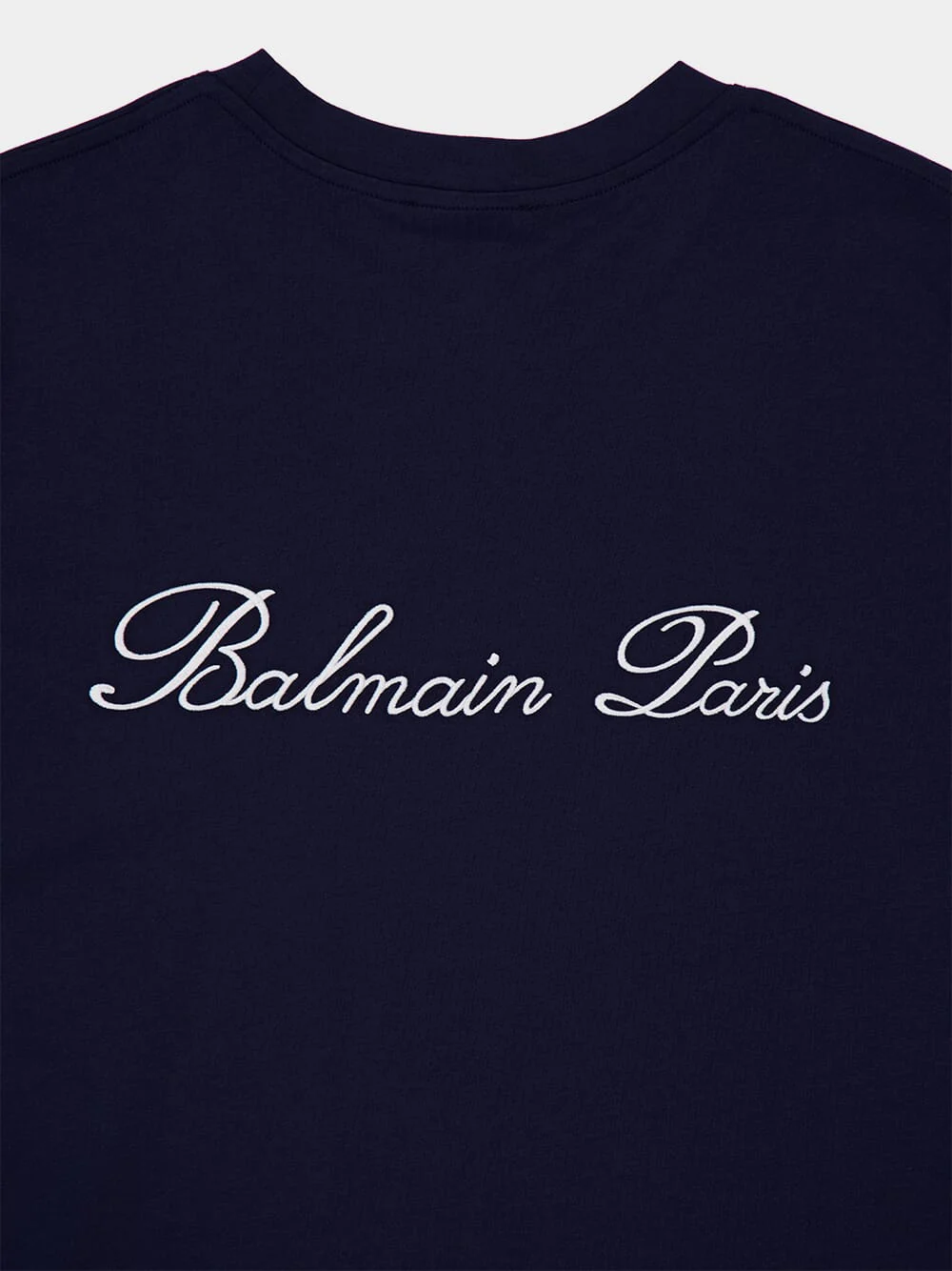 Marine Blue Embroidered Signature T-shirt - Image 4