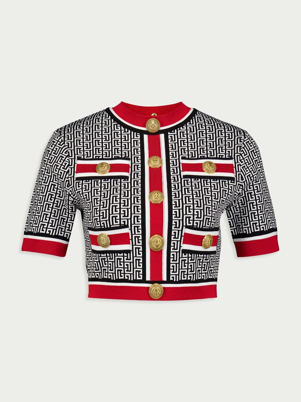 Monogram-Jacquard Crop Top