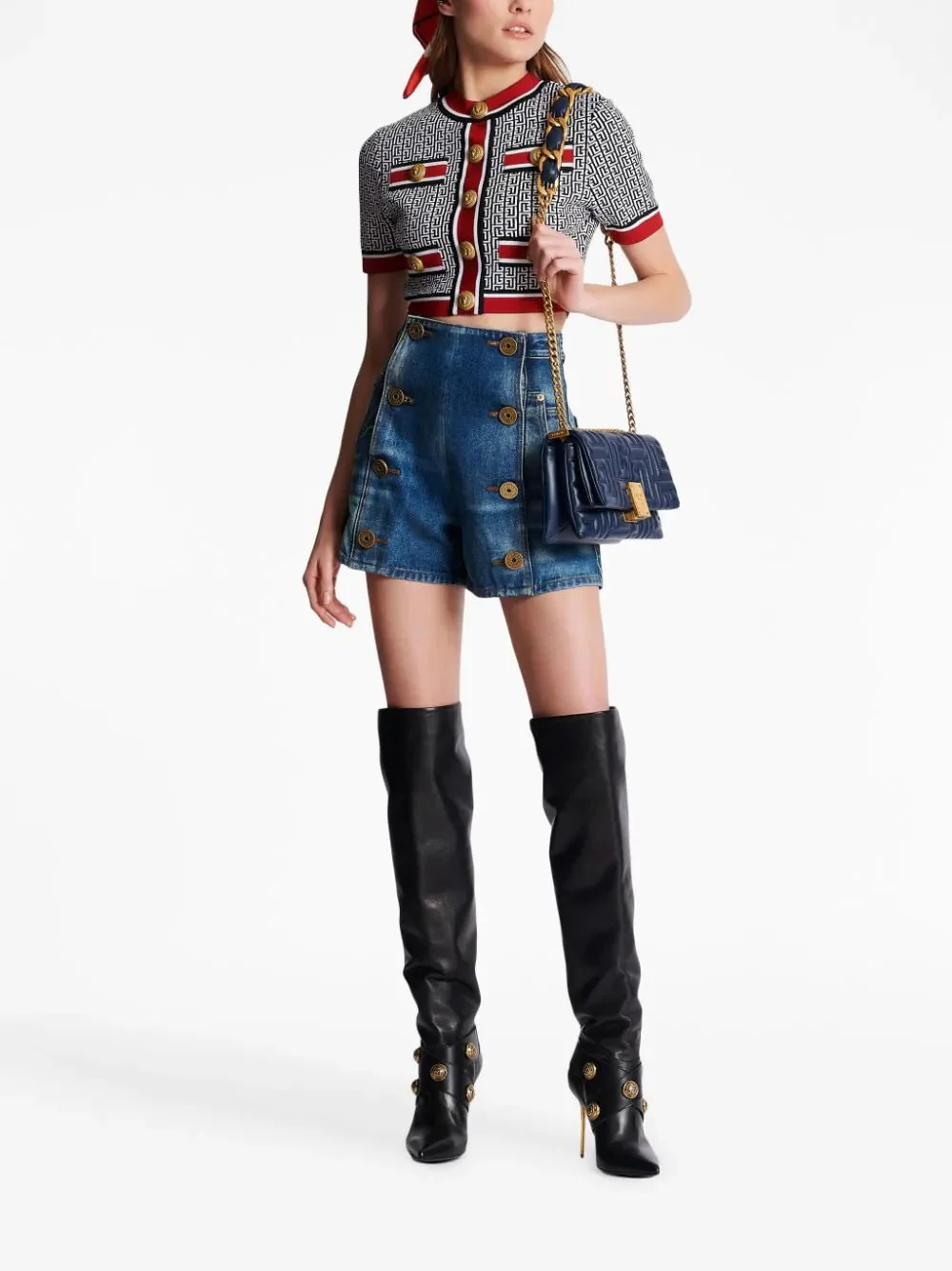 Monogram-Jacquard Crop Top - Image 4