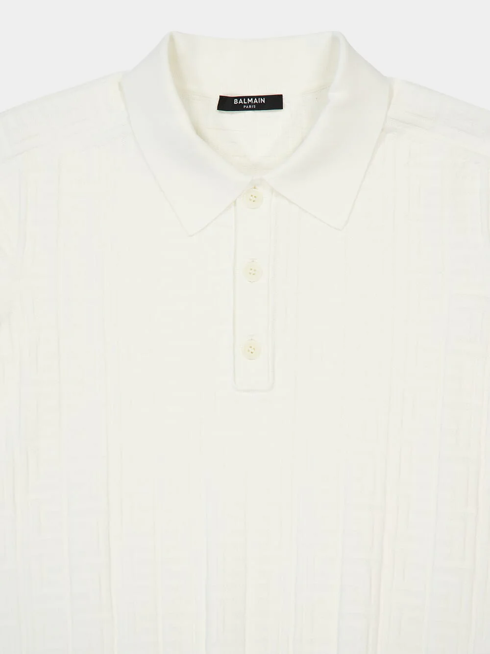 Natural Monogram Knit Polo Shirt - Image 3