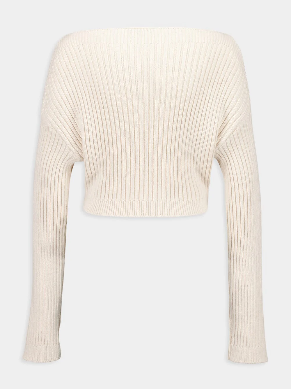 Natural Ribbed Cropped Top - Image 2