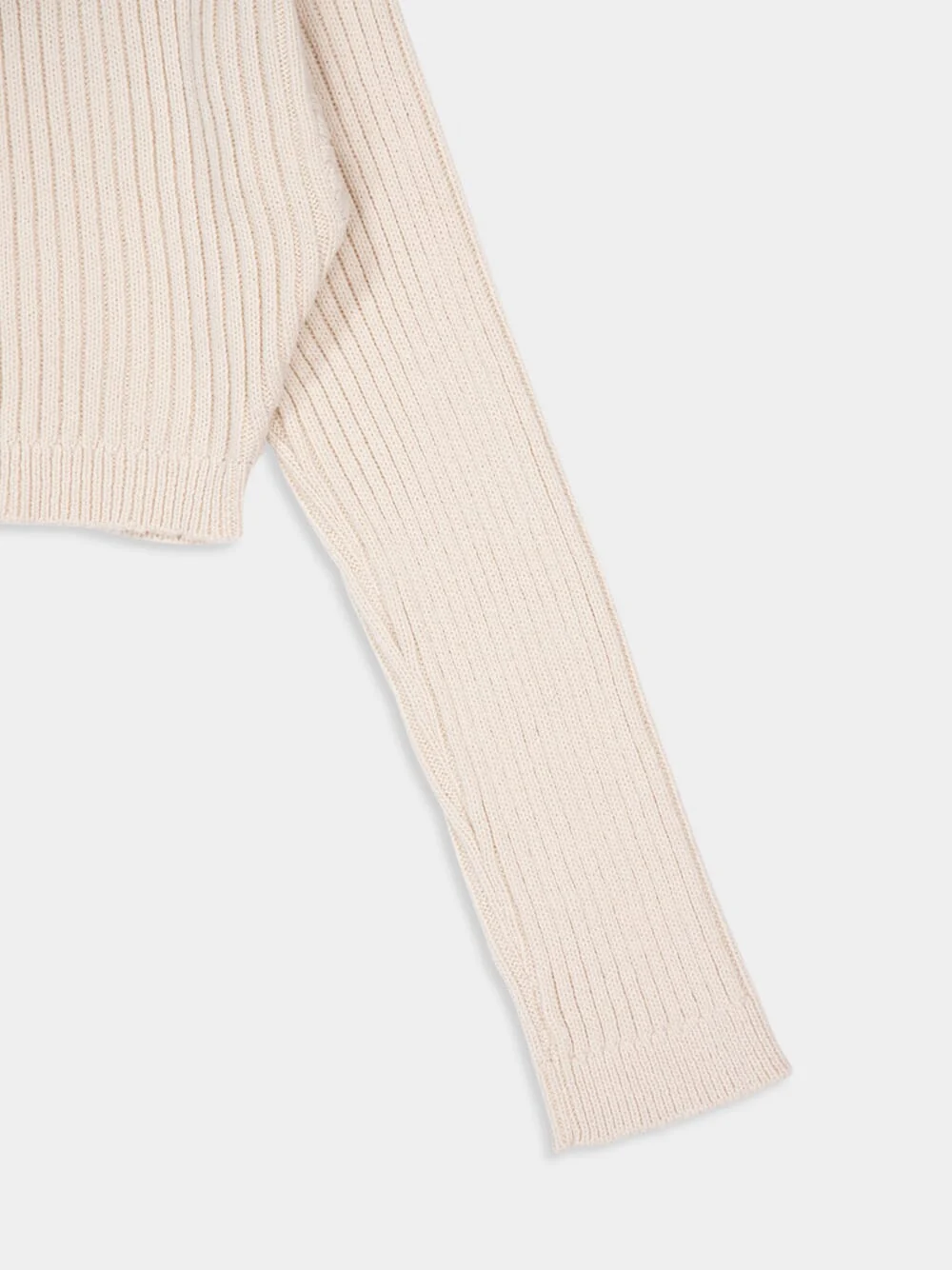 Natural Ribbed Cropped Top - Image 6