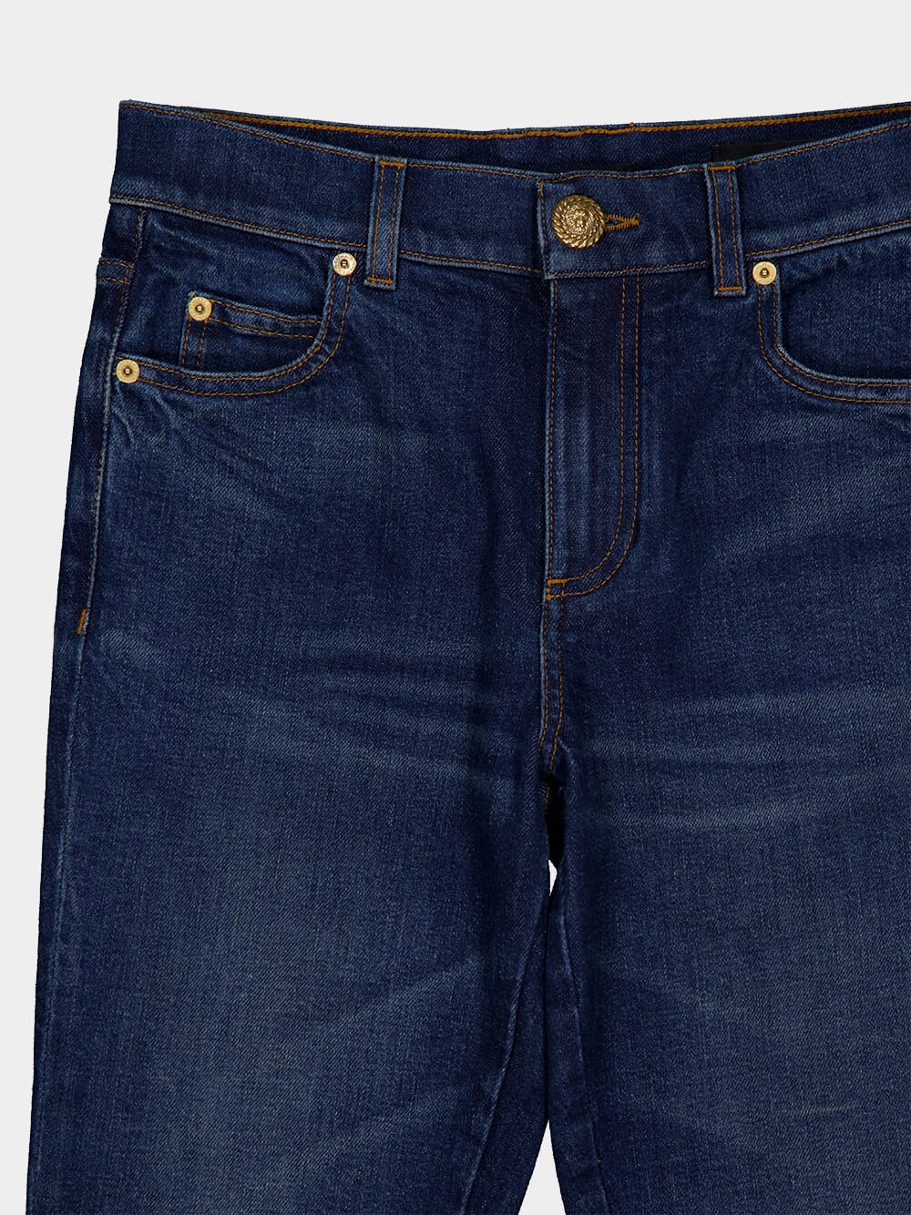 Navy Blue Flared Cotton Jeans - Image 5