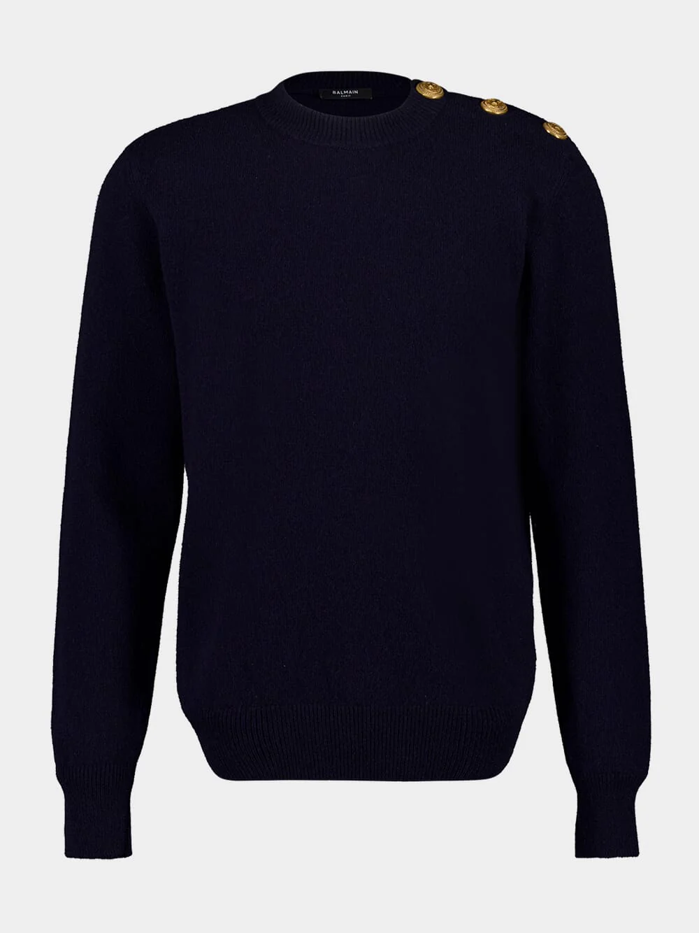 Navy Eco-Cashmere Knit Jumper - Image 2