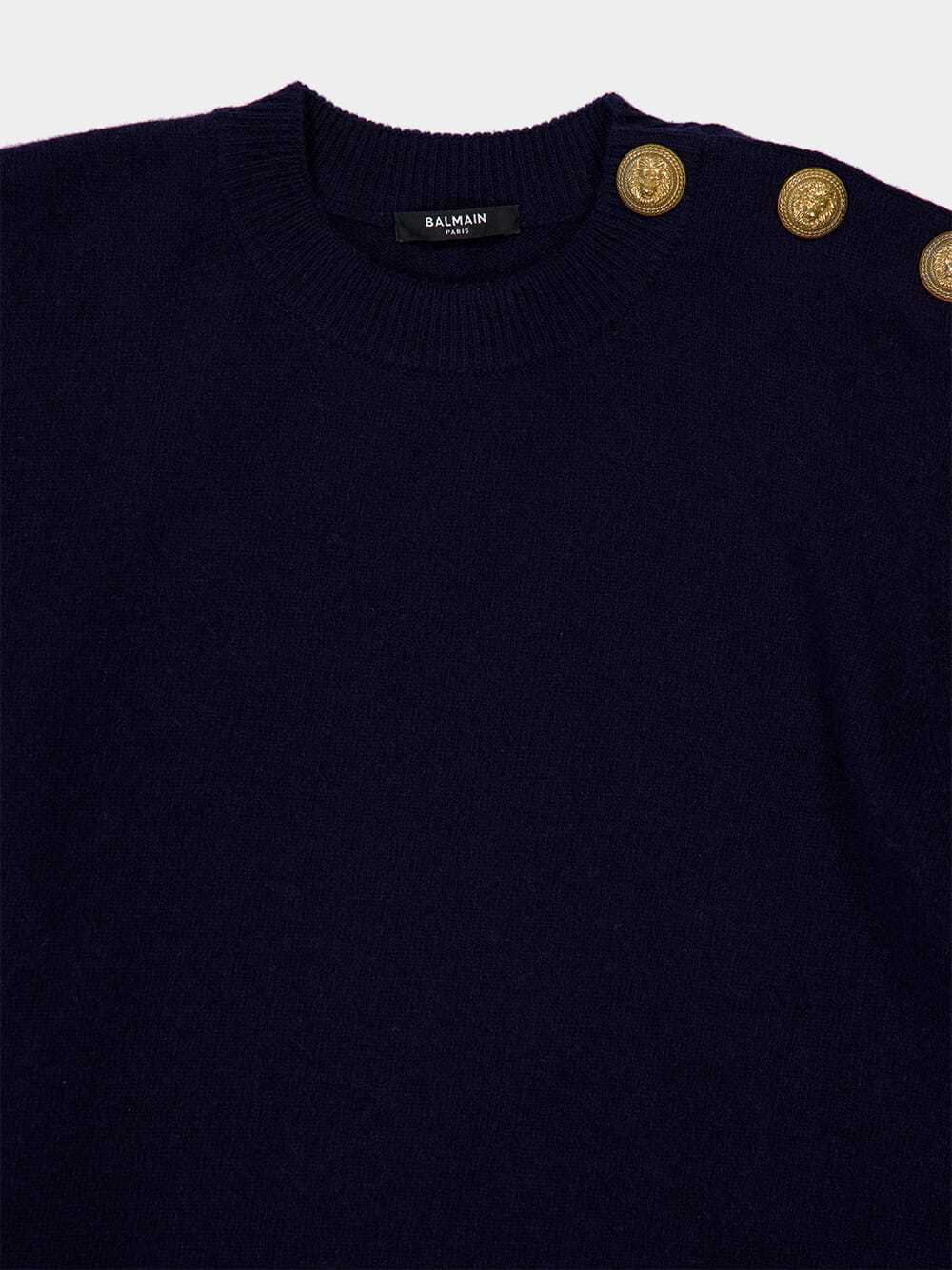 Navy Eco-Cashmere Knit Jumper - Image 4