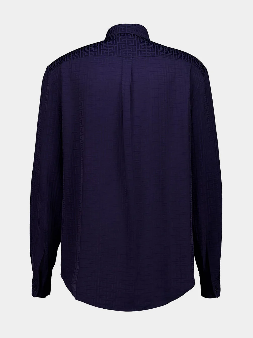 Navy Monogram Jacquard Shirt - Image 4