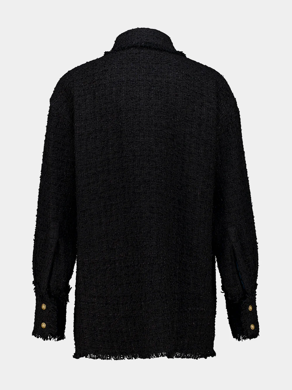 Black Tweed Overshirt - Image 2