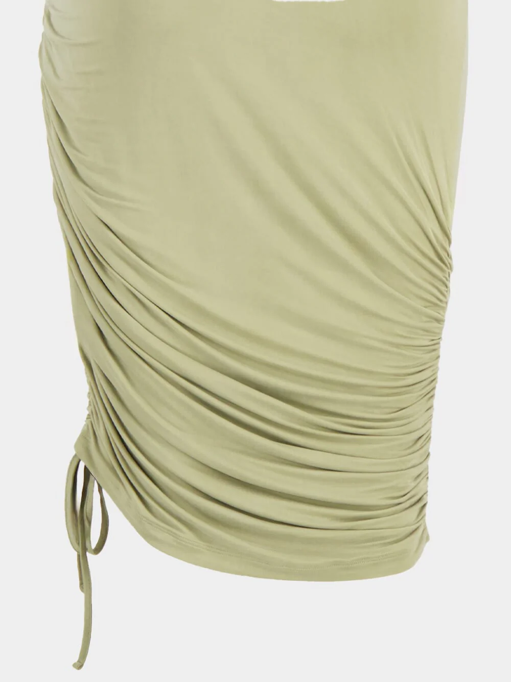 Pale Green One-Shoulder Mini Dress - Image 4