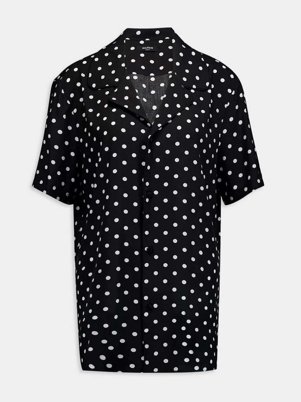 Polka Dot-Print Crepe Shirt