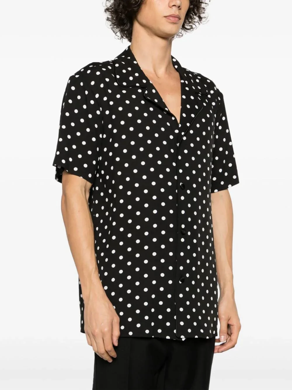 Polka Dot-Print Crepe Shirt - Image 2