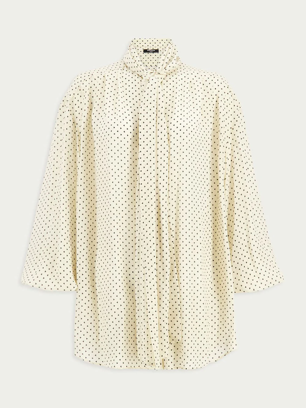 Printed Pussy Bow Silk Blouse