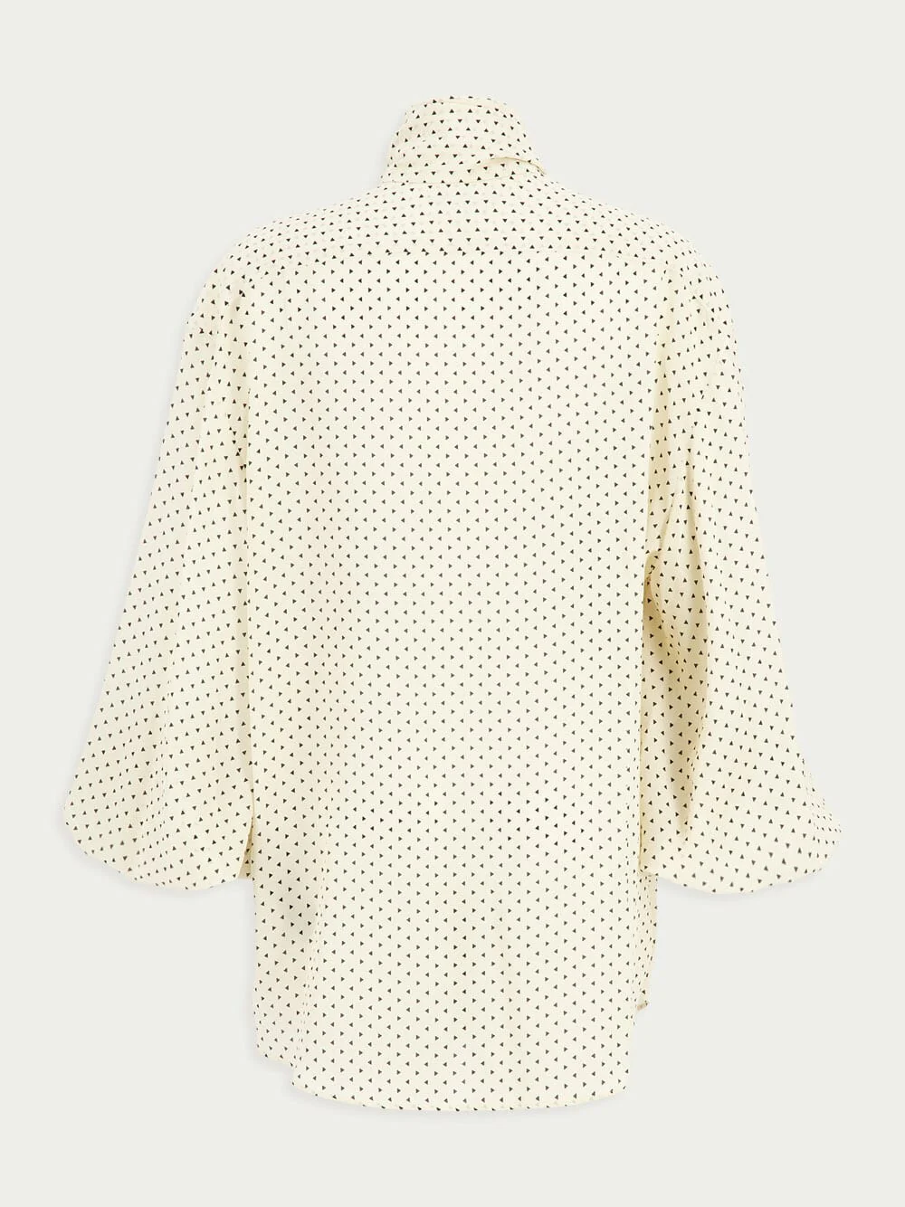 Printed Pussy Bow Silk Blouse - Image 3