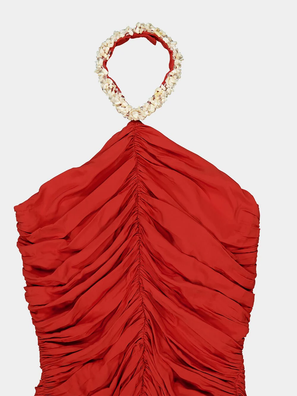 Red Shell Strap Midi Dress - Image 5