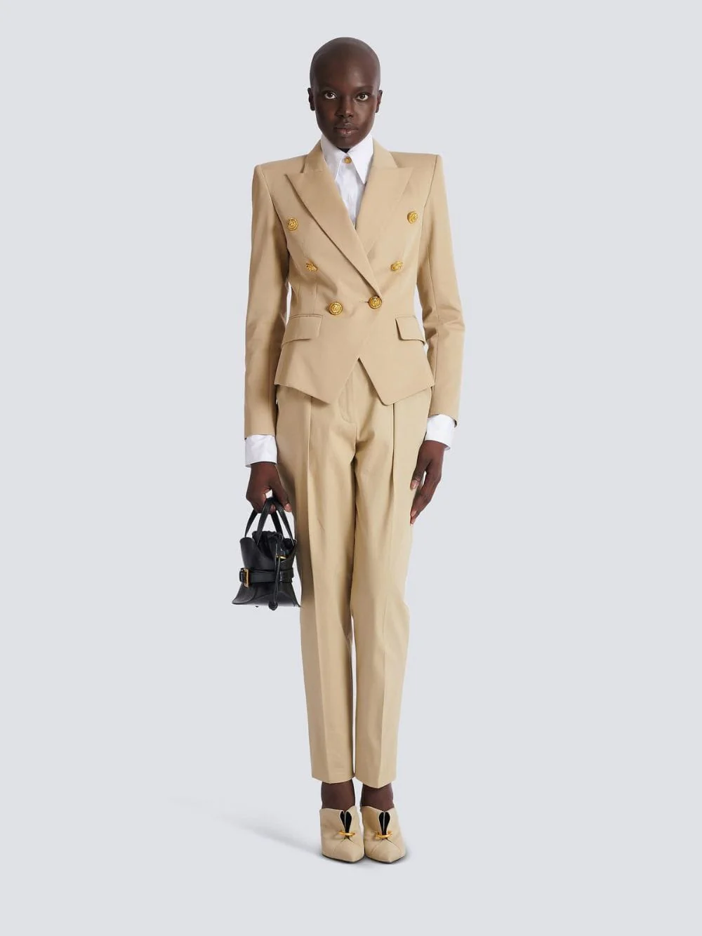 Sable 6-Button Cotton Blazer