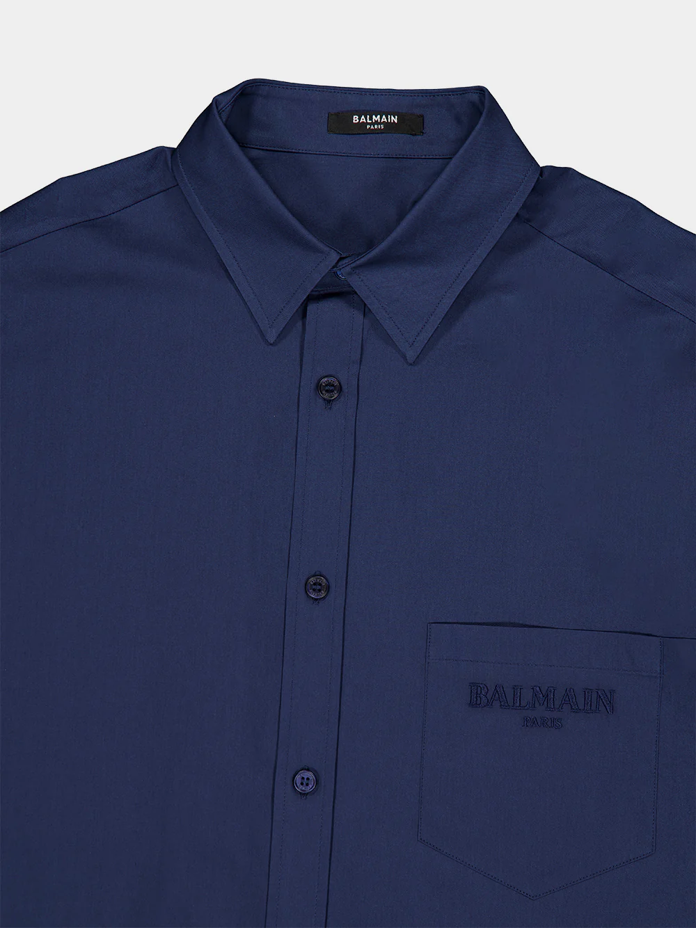 Blue Loose-Fit Cotton Shirt - Image 3