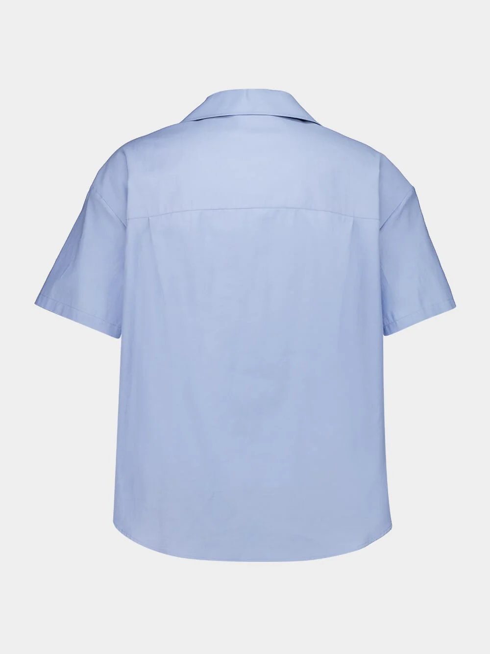 Blue Vintage Herringbone Poplin Shirt - Image 4