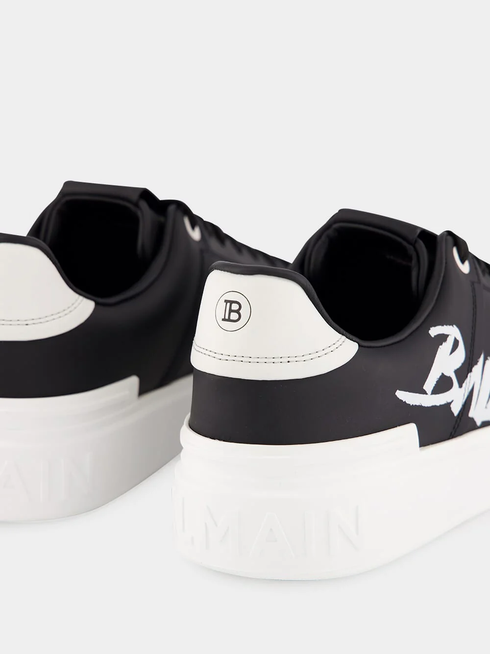 B-Court Calfskin Printed Logo Sneakers - Image 6