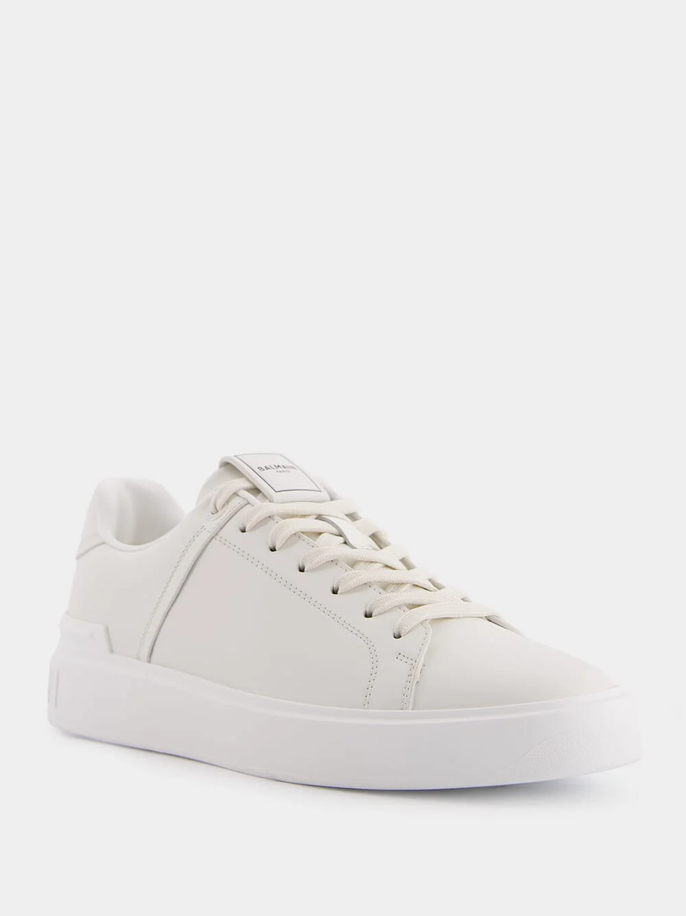 B-Court Monochrome Cream Leather Sneakers - Image 3