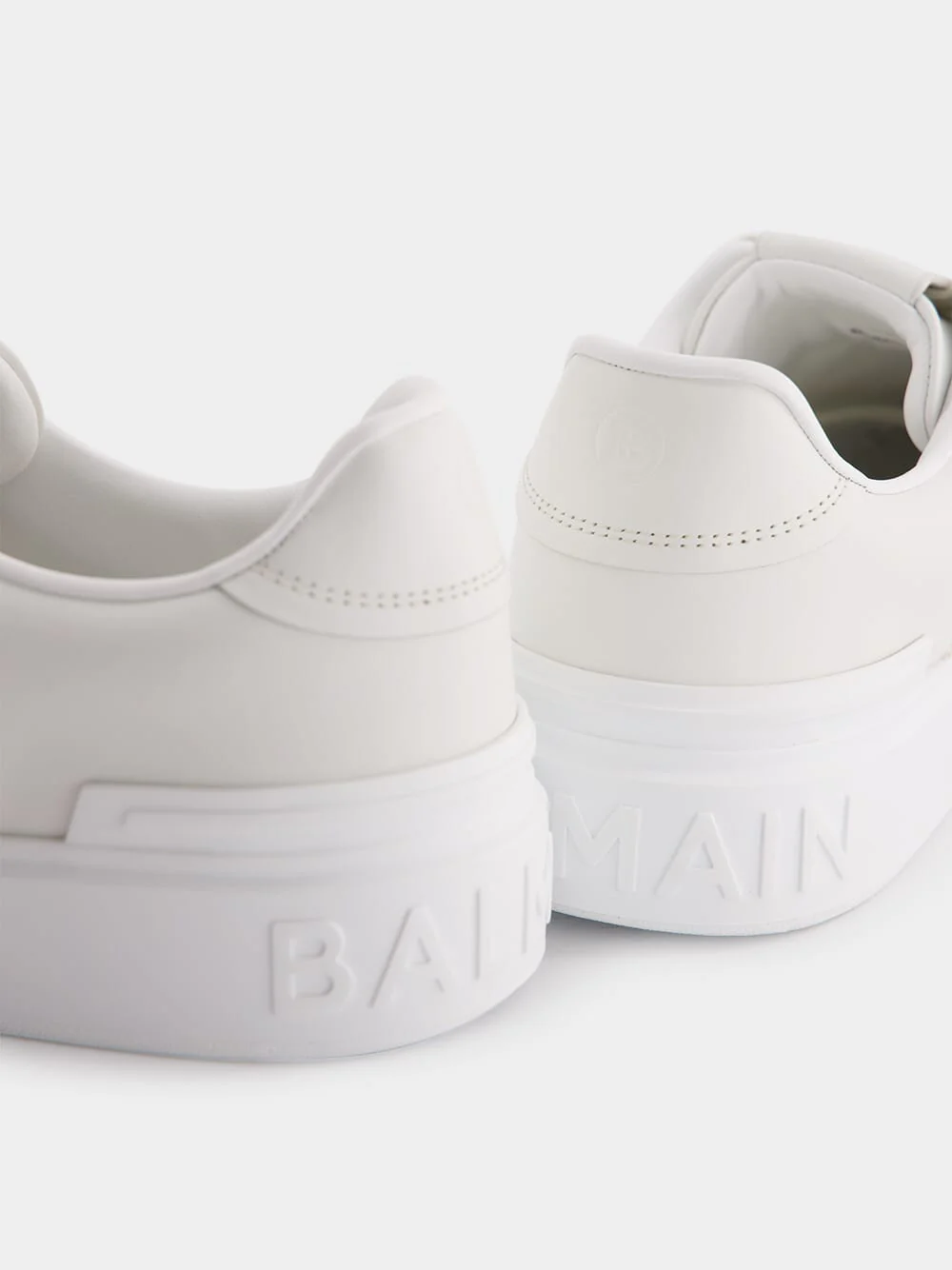 B-Court Monochrome Cream Leather Sneakers - Image 6