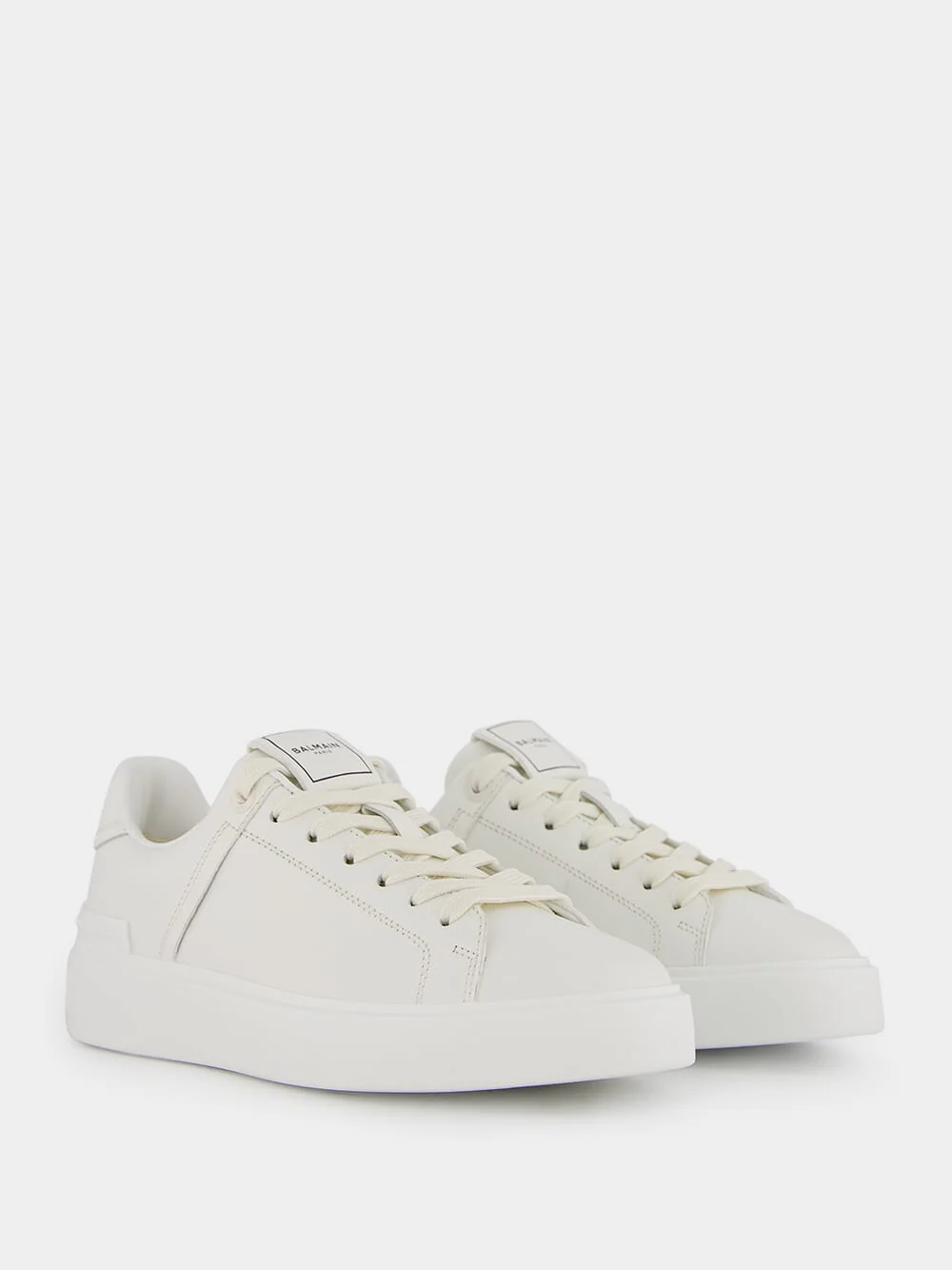 B-Court White Calfkskin Sneakers - Image 3