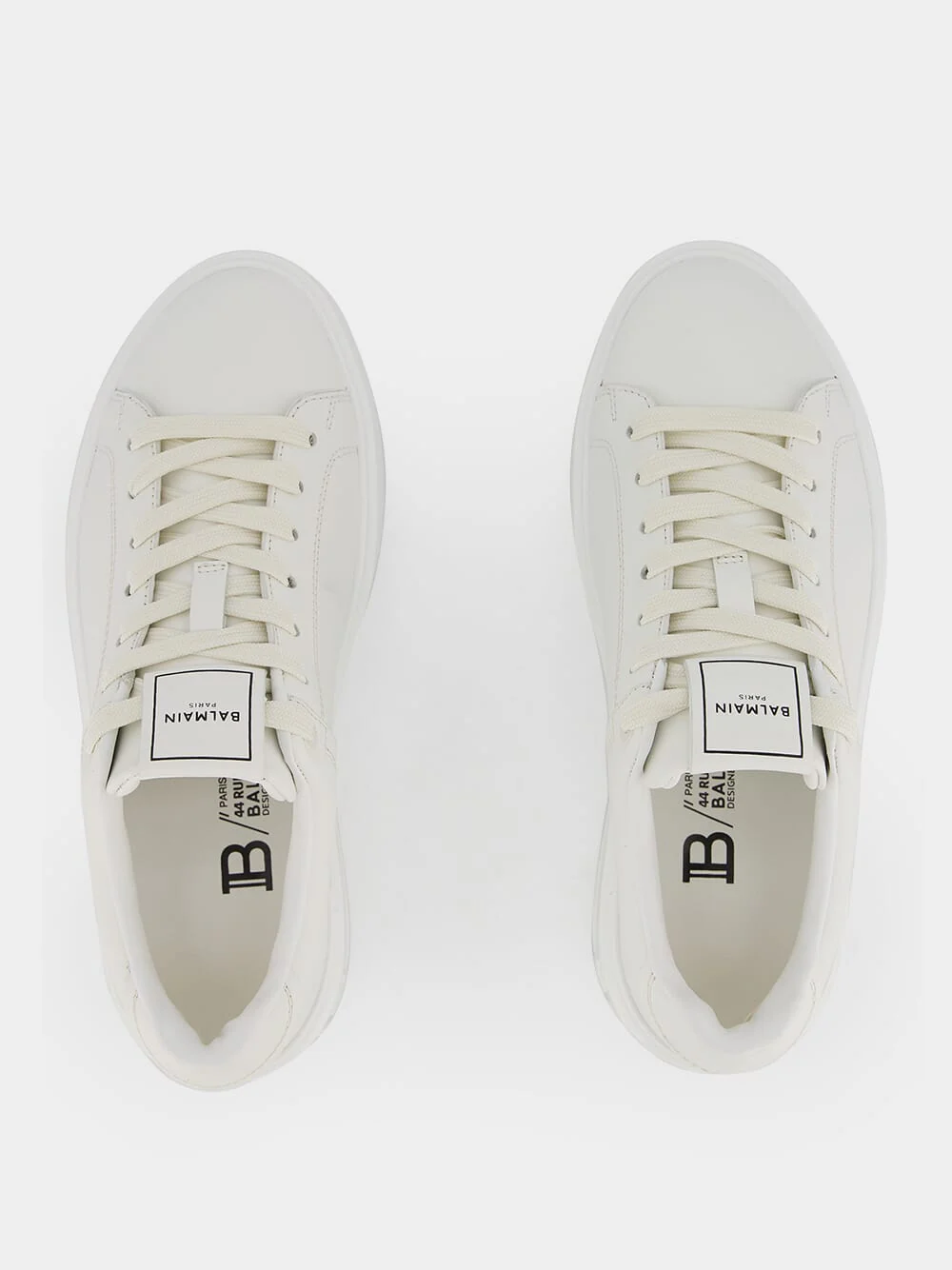 B-Court White Calfkskin Sneakers - Image 4