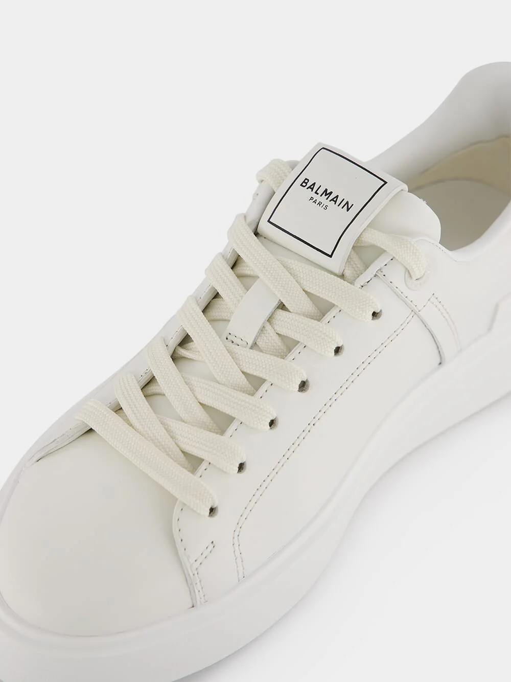 B-Court White Calfkskin Sneakers - Image 7